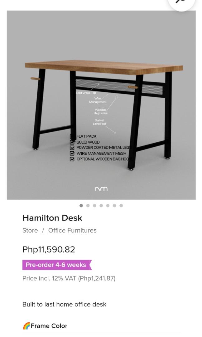 Computer desk avmake hamilton, Furniture & Home Living, Office