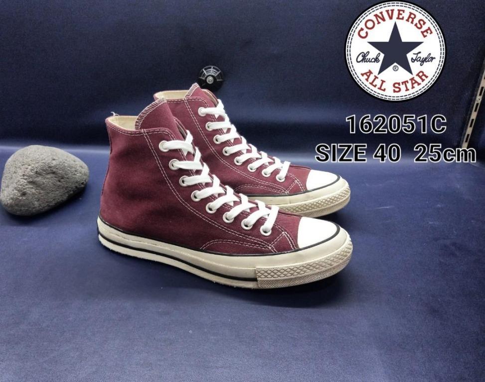 Sepatu Converse Chuck 70 s Classic High Top Maroon 162051C Size 40