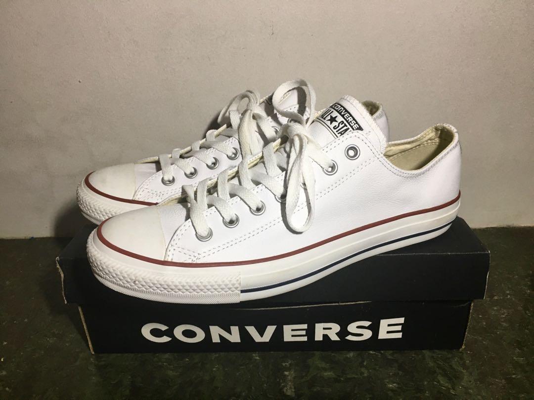 Converse Chuck Low-Cut Leather White, Fashion, Footwear, on