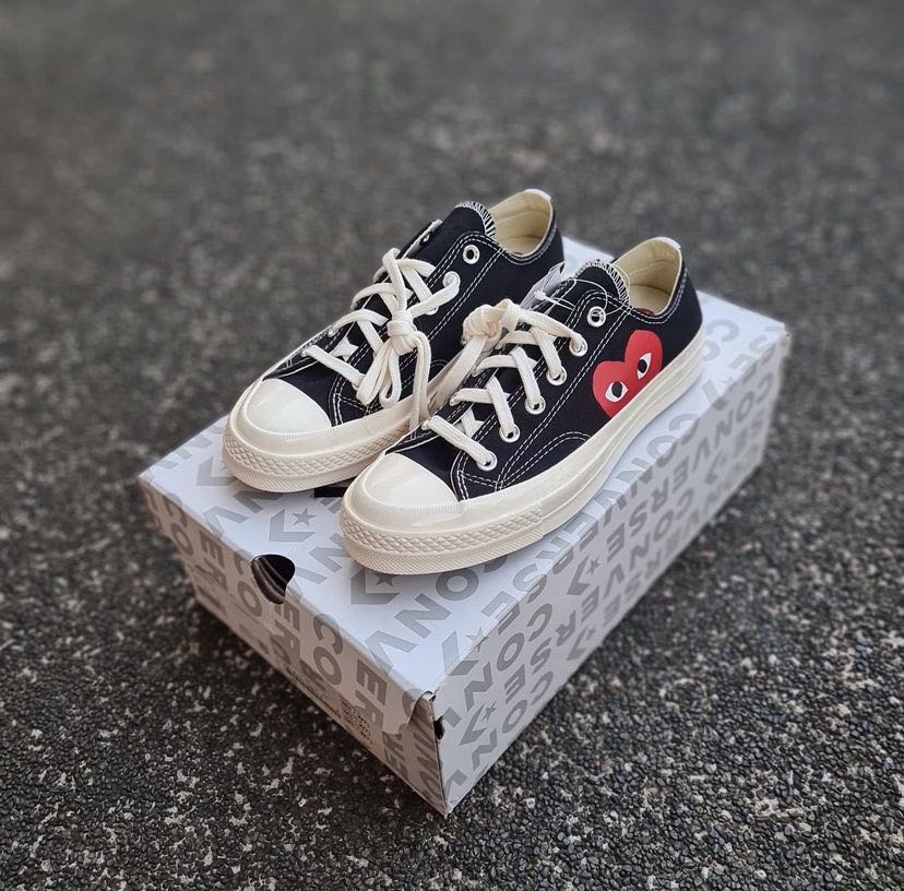 Converse cdg cheap black low