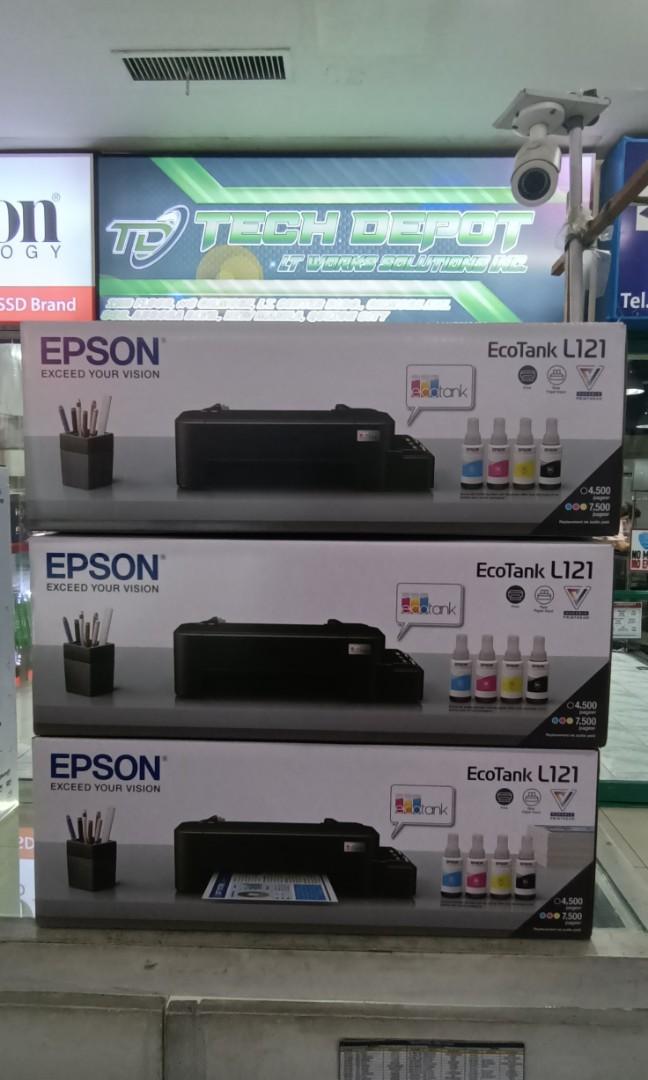Epson L121 (Category: Printers, Scanners & Copiers) located in Quezon City. Submitted by monasa (Listing ID 1140881195, Image 1). Description: Epson L121 Printer.