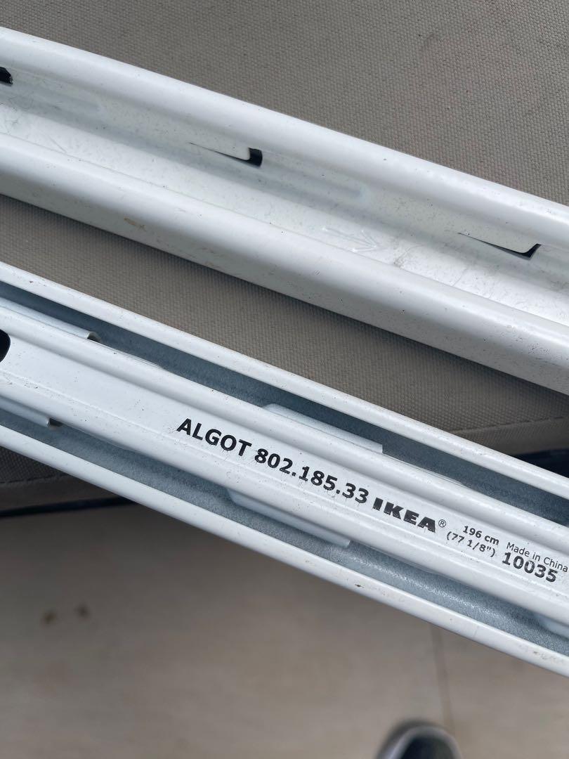 Free IKEA Algot shelf brackets. 196cm, Furniture & Home Living