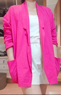 Fuschia blazer linen