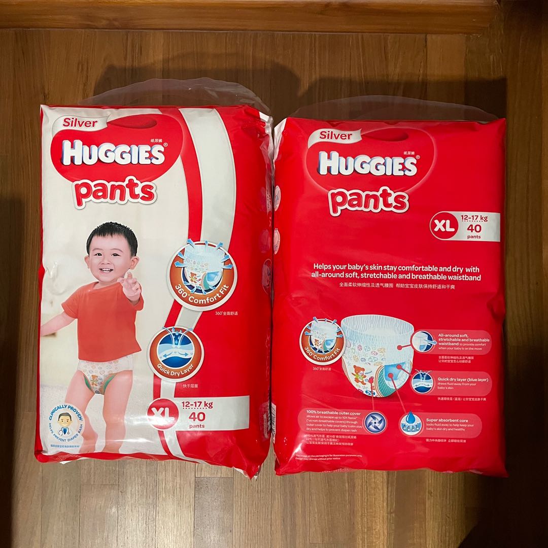 Huggies Silver Diaper Pants (XL), Babies & Kids, Bathing & Changing, Diapers & Baby Wipes on