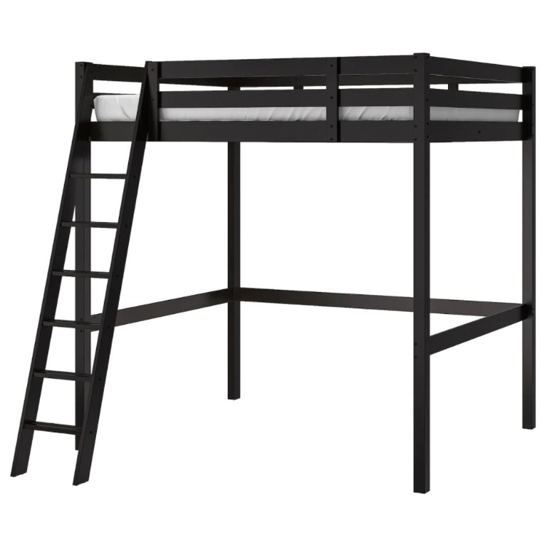 Ikea Loft Bed Frame Black Furniture, Småstad Loft Bed Ikea Instructions Pdf