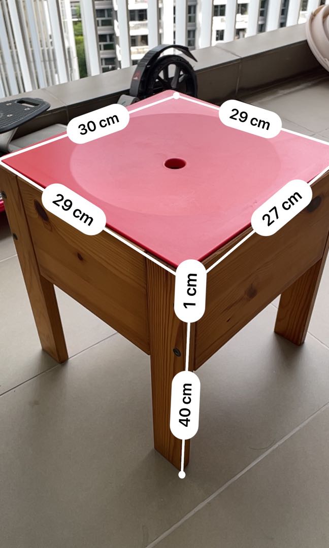 IKEA stool storage, Furniture & Home Living, Furniture, Tables & Sets on Carousell