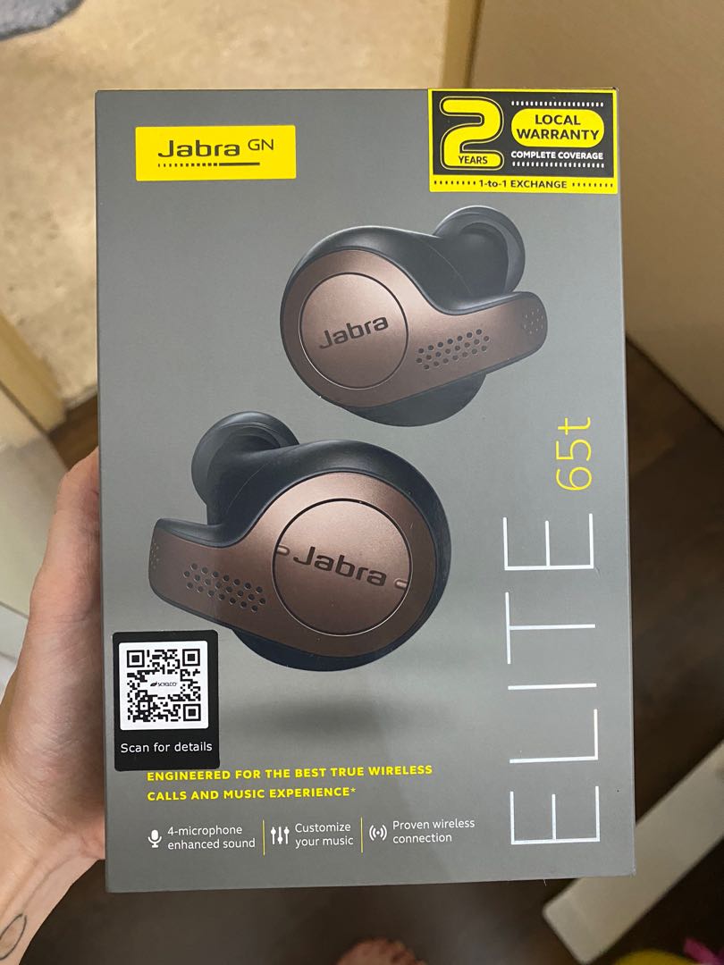 Jabra Elite 65t Copper Black Audio Earphones on Carousell