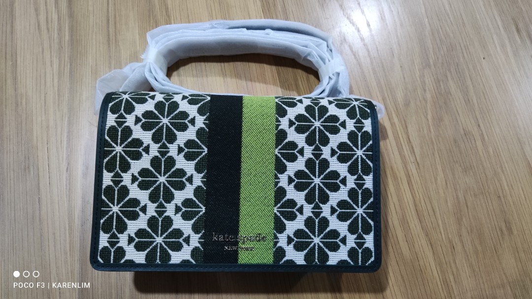 Kate Spade Spade Flower Jacquard Stripe Chain Wallet