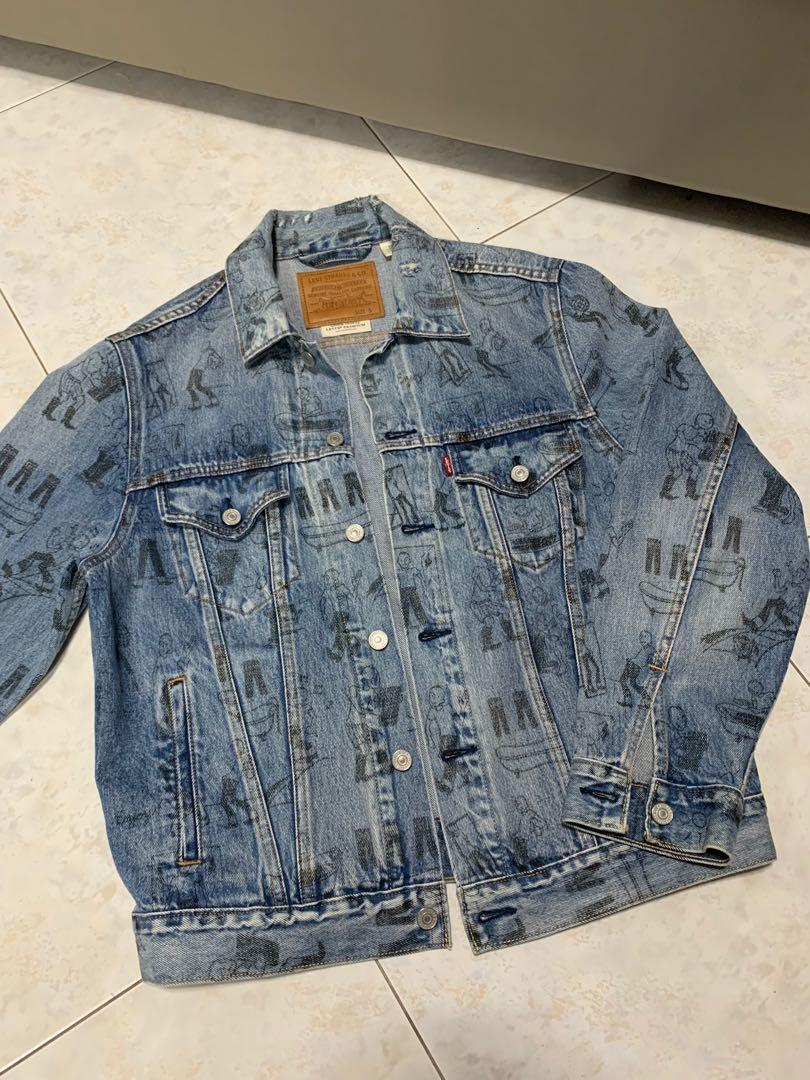 Levi's print trucker denim jacket, Men 