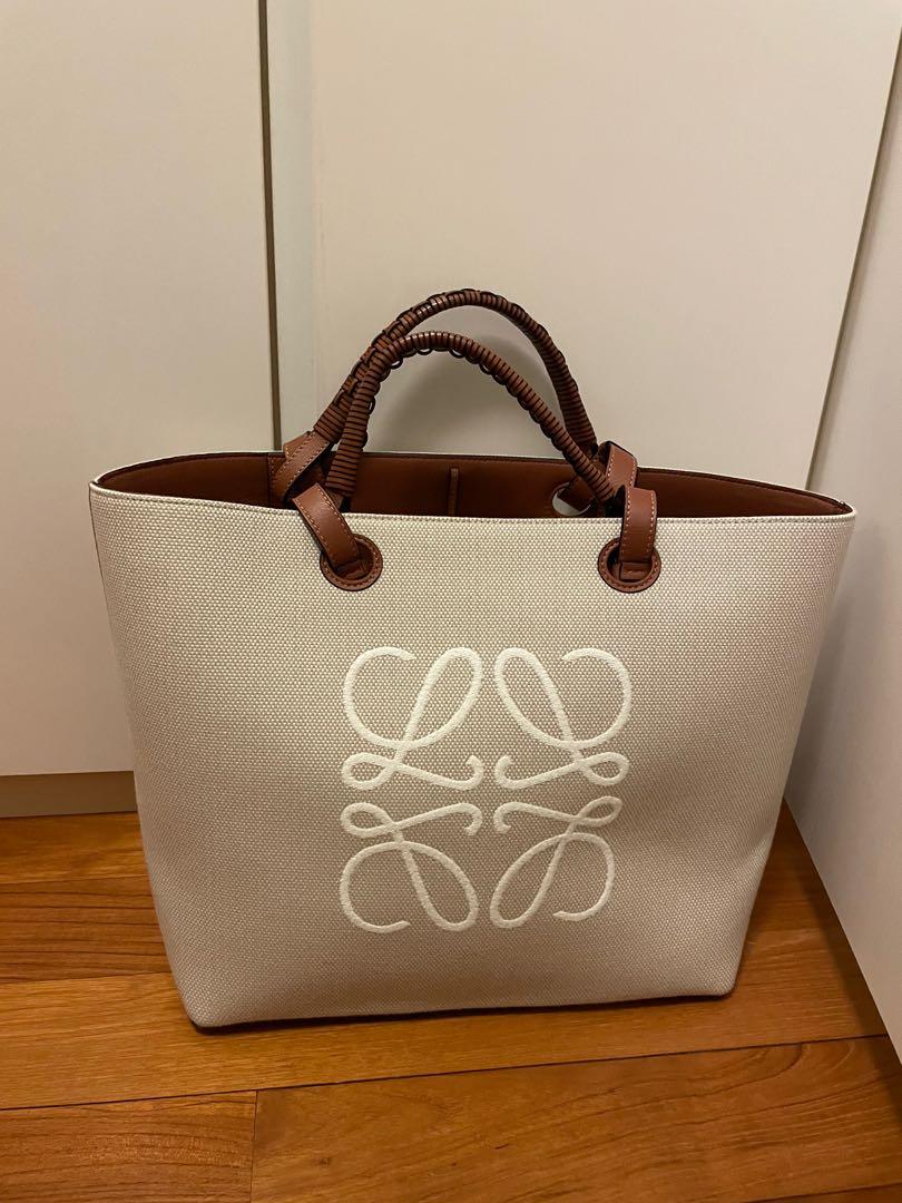 T Tote bag in Anagram jacquard and calfskin