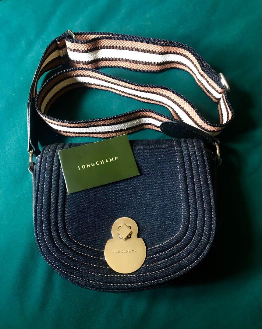 Longchamp Denim Cavalcade, Women's Fashion, Bags & Wallets, Crossbody
