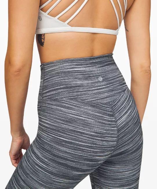 XS Lululemon Align High Rise 24” Mini Heathered Herringbone Heathered Black  Asia Fit, Women's Fashion, Activewear on Carousell