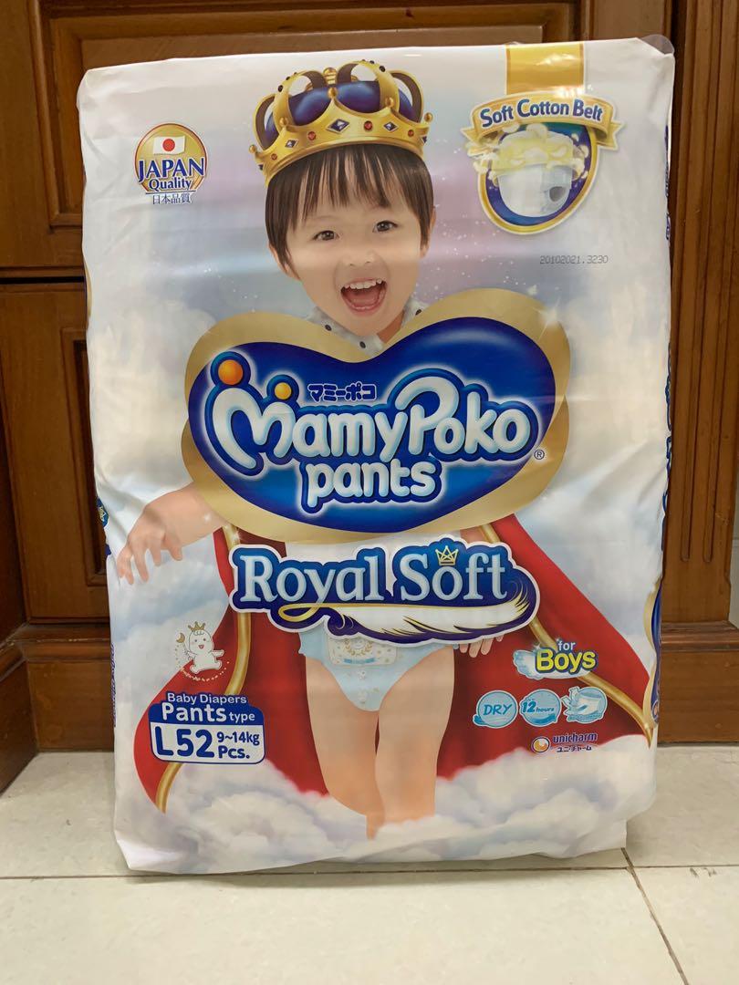 Mamypoko Pants Royal Soft L52 L 52 Boys Girls Popok Pampers