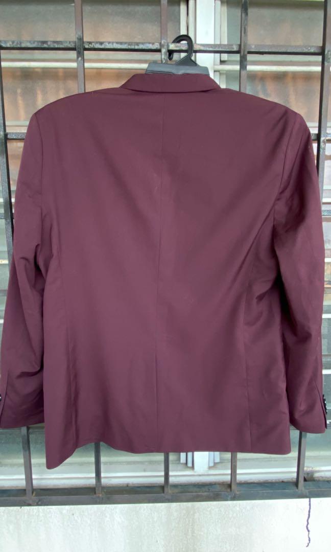 Men H M Blazer in Maroon Men s Fashion Coats Jackets and