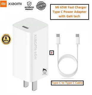 Mi 65W Fast Charger GaN Tech with Type C to Type C Cable 6months Local warranty