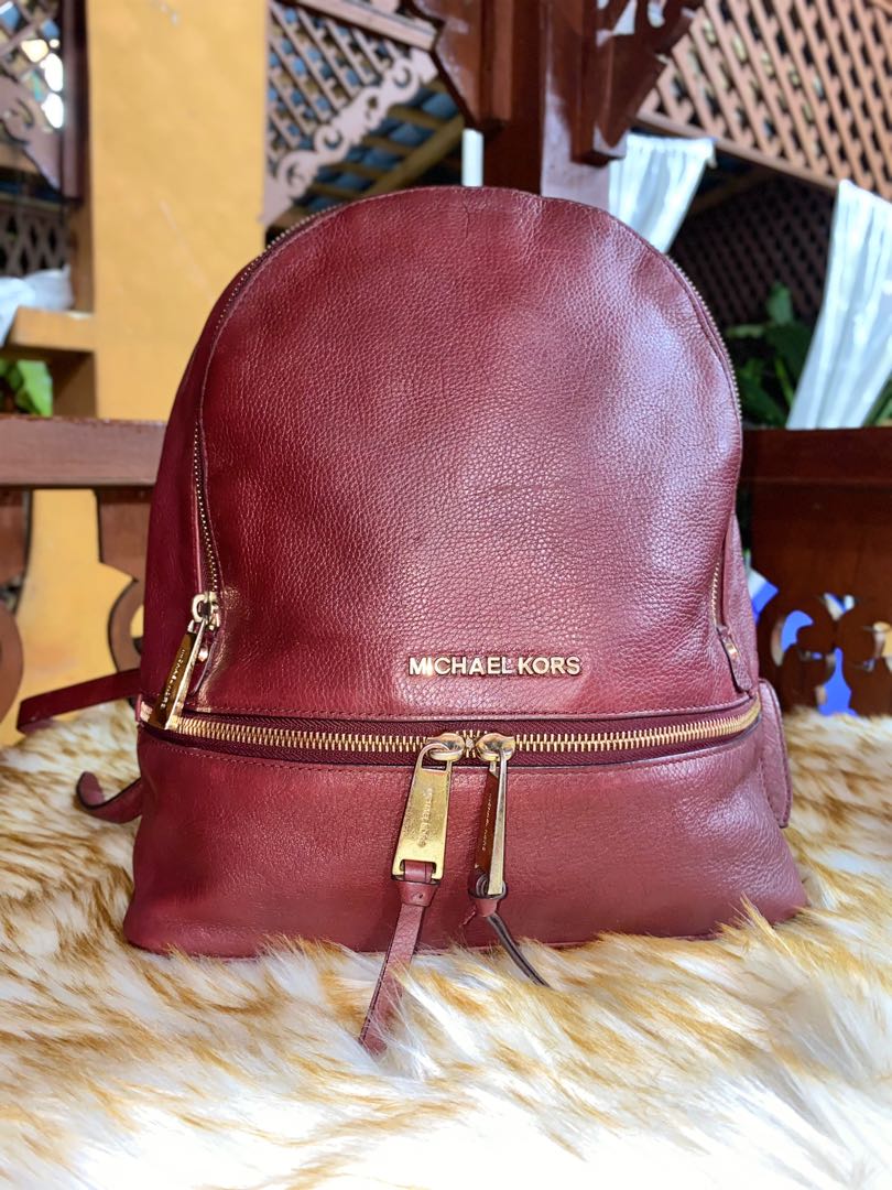 Michael Kors Rhea medium leather backpack Women s Fashion Bags