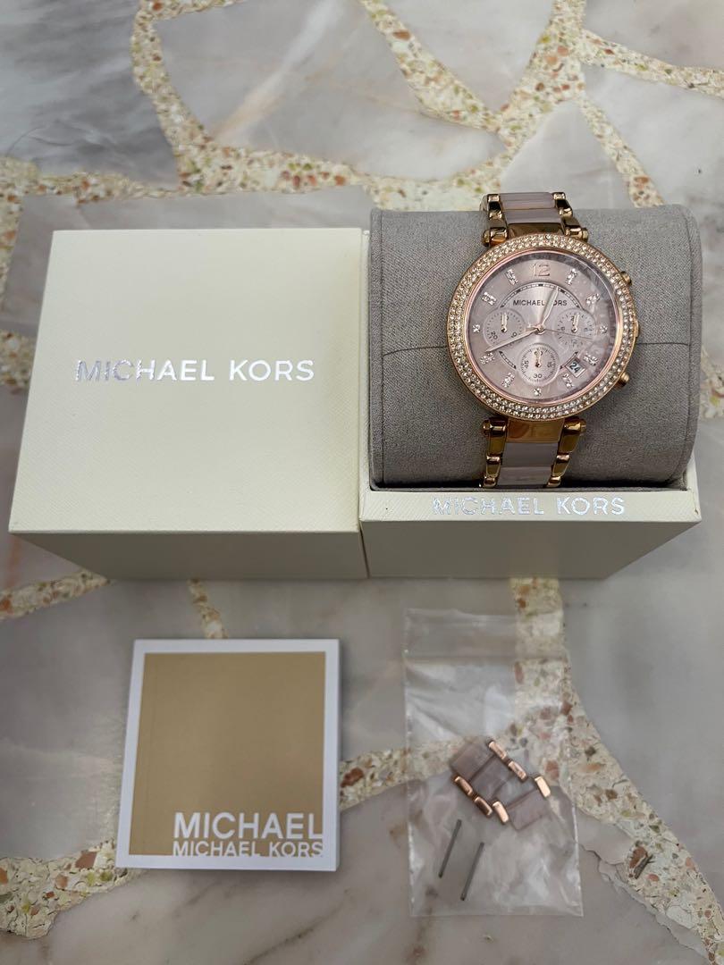 Michael Kors Watch Rose Gold and Purple Women s Fashion