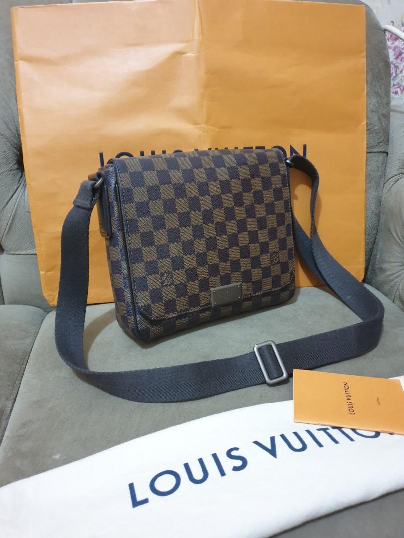 Jual authentic tas selempang pria messenger louis vuitton mulus lv