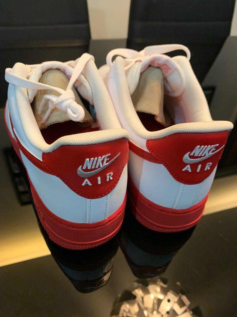 Air force ones red white store