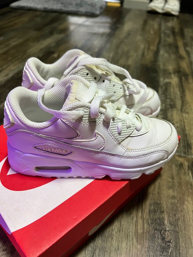 all white nike air max kids