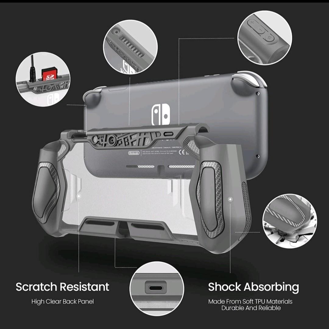 Nintendo Switch Lite Console Controller Grip Case Black UAG Armour