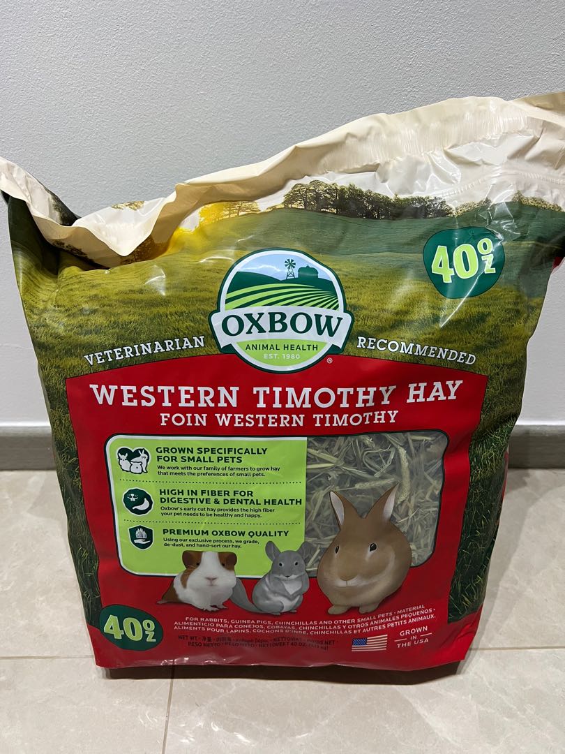 Oxbow Western Timothy Hay (40Oz), Pet Supplies, Pet Food on Carousell