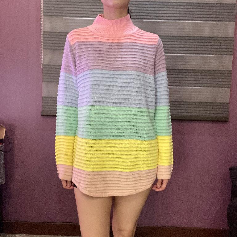 Unif pastel rainbow sweater hotsell