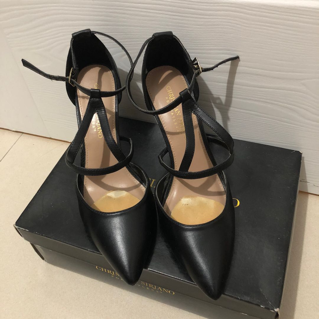 black strappy heels payless