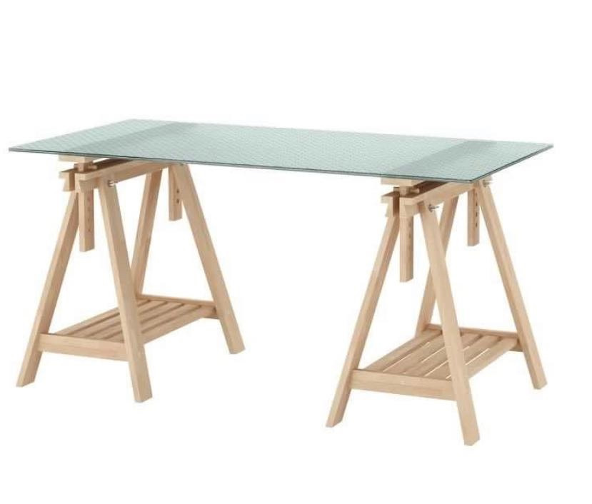 Ikea trestle table top discount