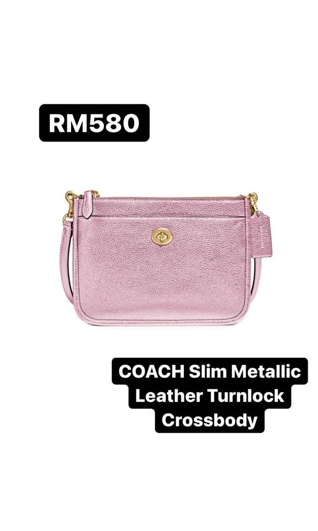 Coach metallic sales turnlock crossbody