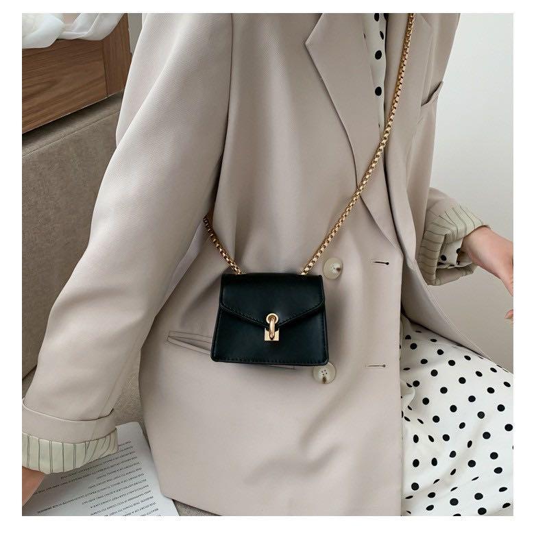 READY STOCK Elegant Chain Sling Bag Lady Mini Shoulder Bag Simple Dinner Event Bag