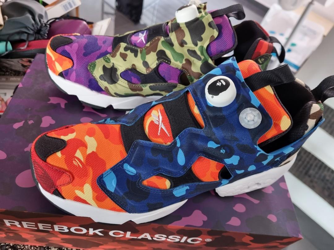 Reebok online pump bape