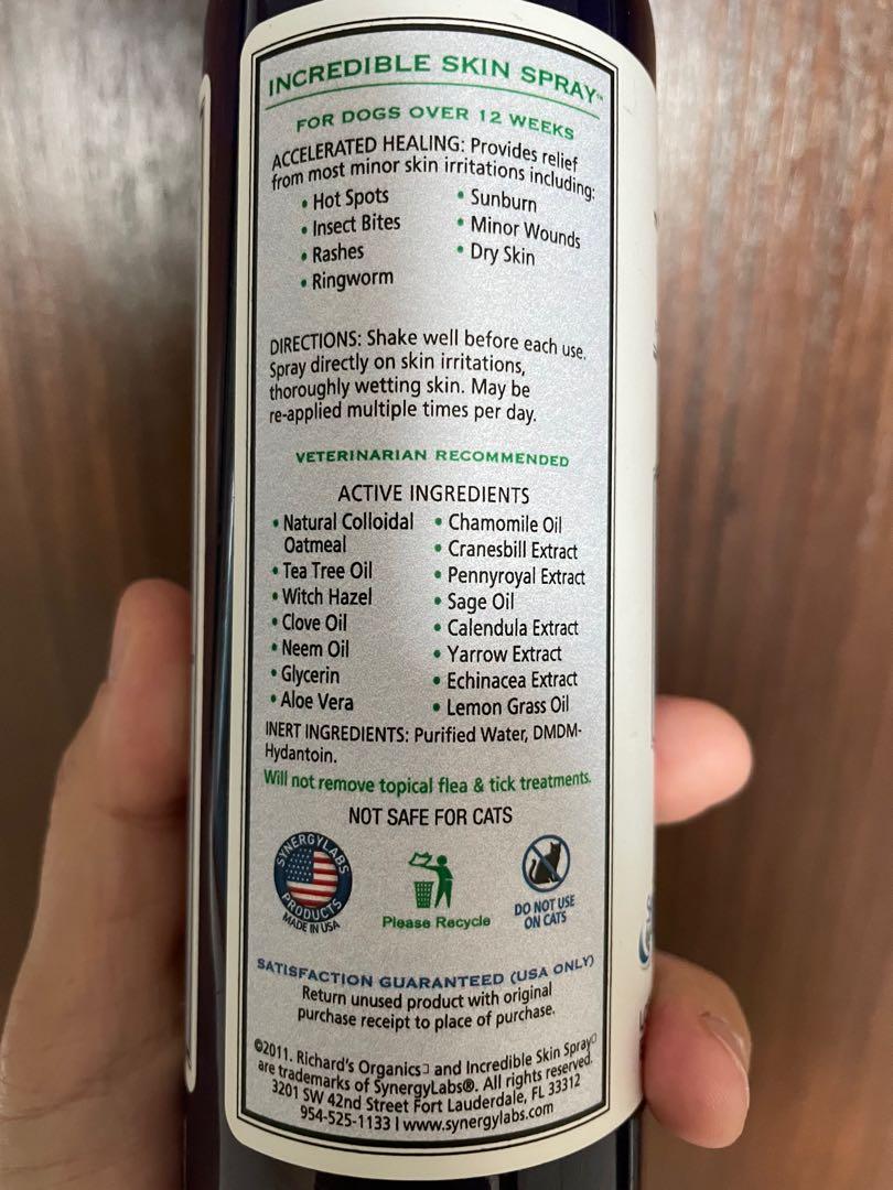Richard's organics top incredible skin spray
