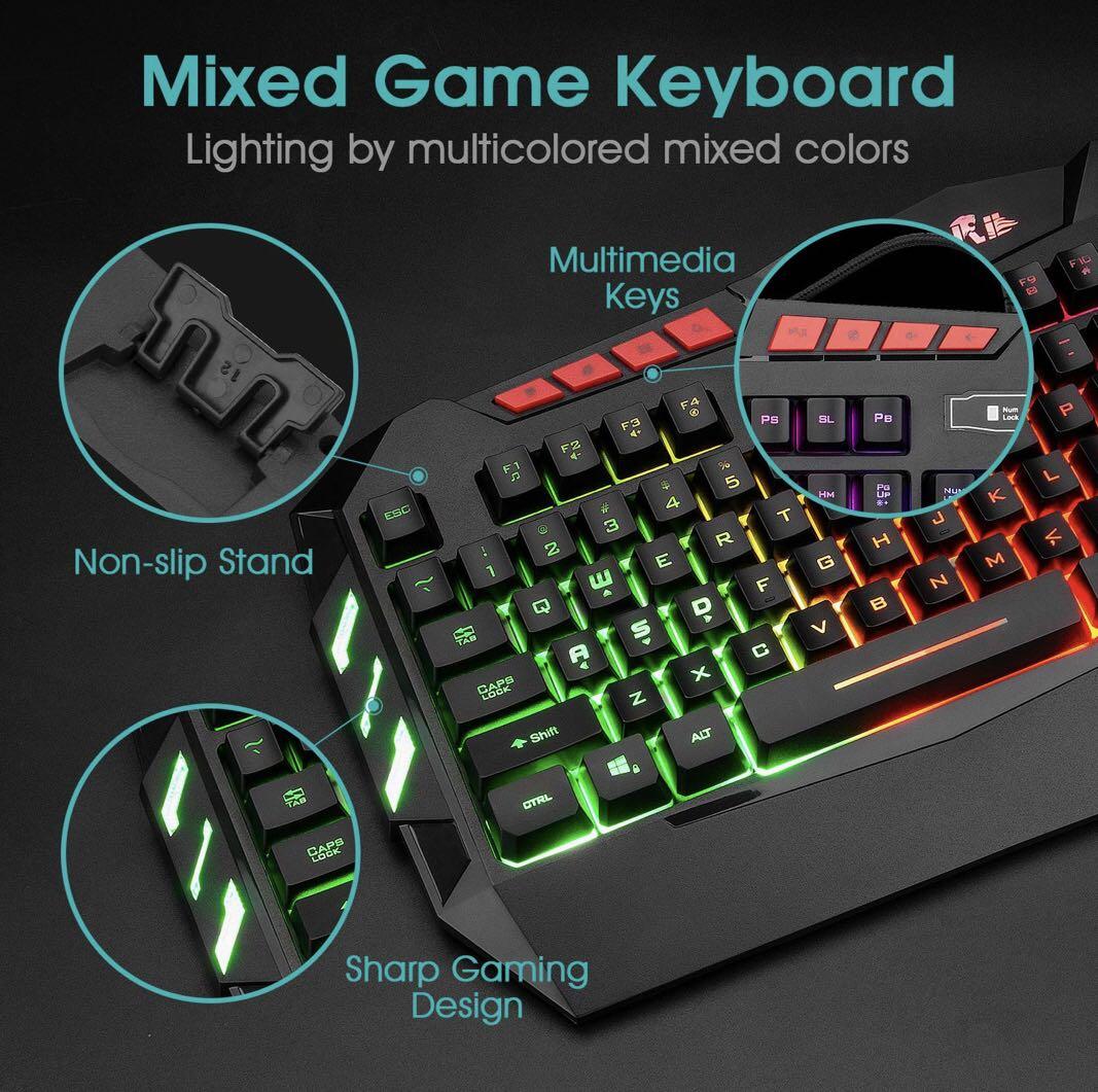 Rii RK900+ Mixed Game Keyboard Mouse Combo, Computers & Tech, Parts ...
