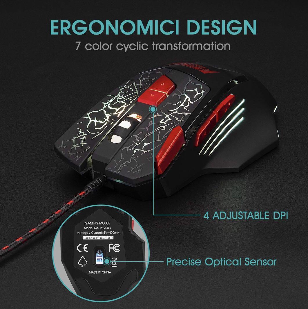 Rii RK900+ Mixed Game Keyboard Mouse Combo, Computers & Tech, Parts ...