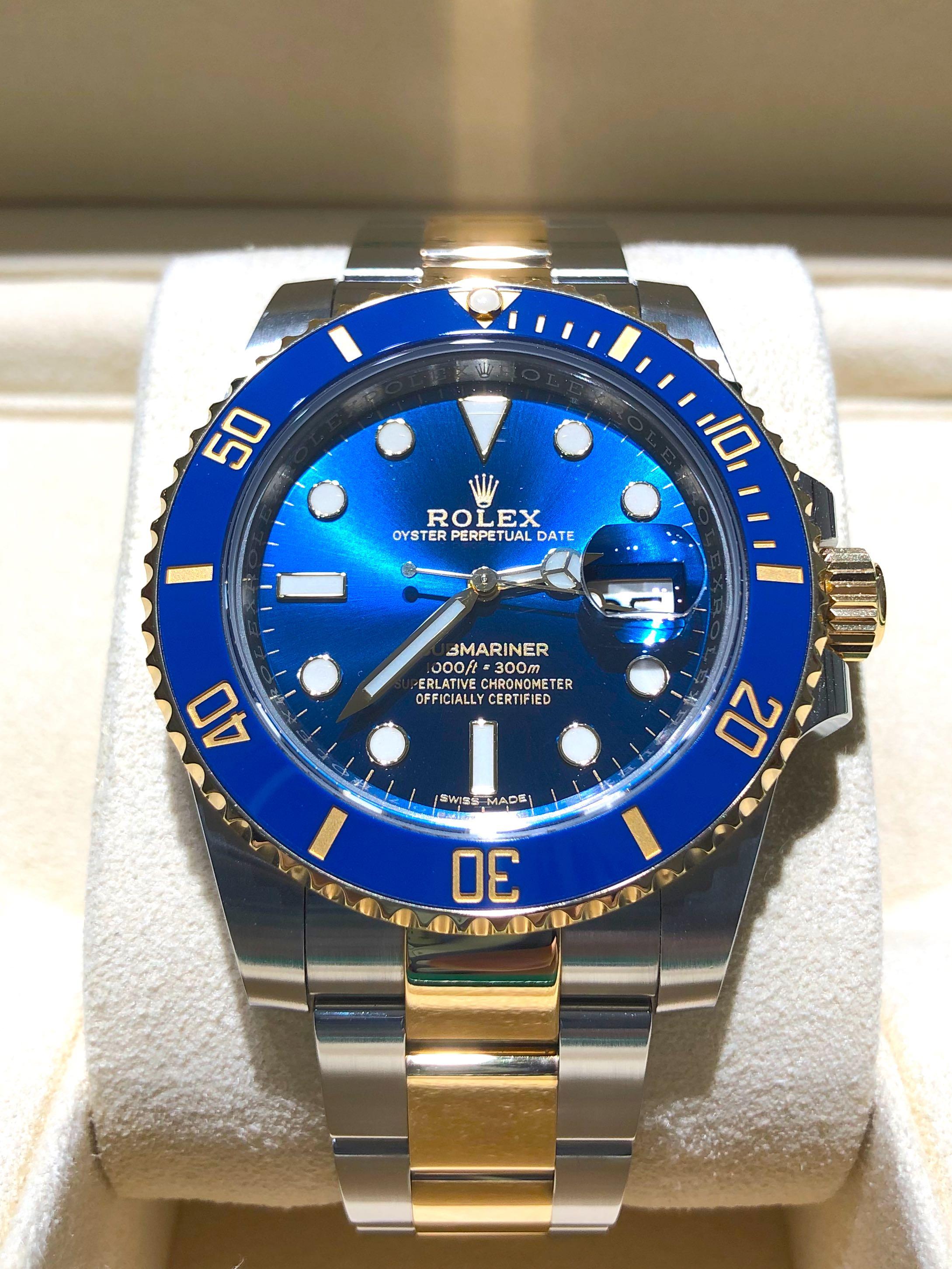 Rolex 116613LB Blue Sunburst Dial Submariner Date