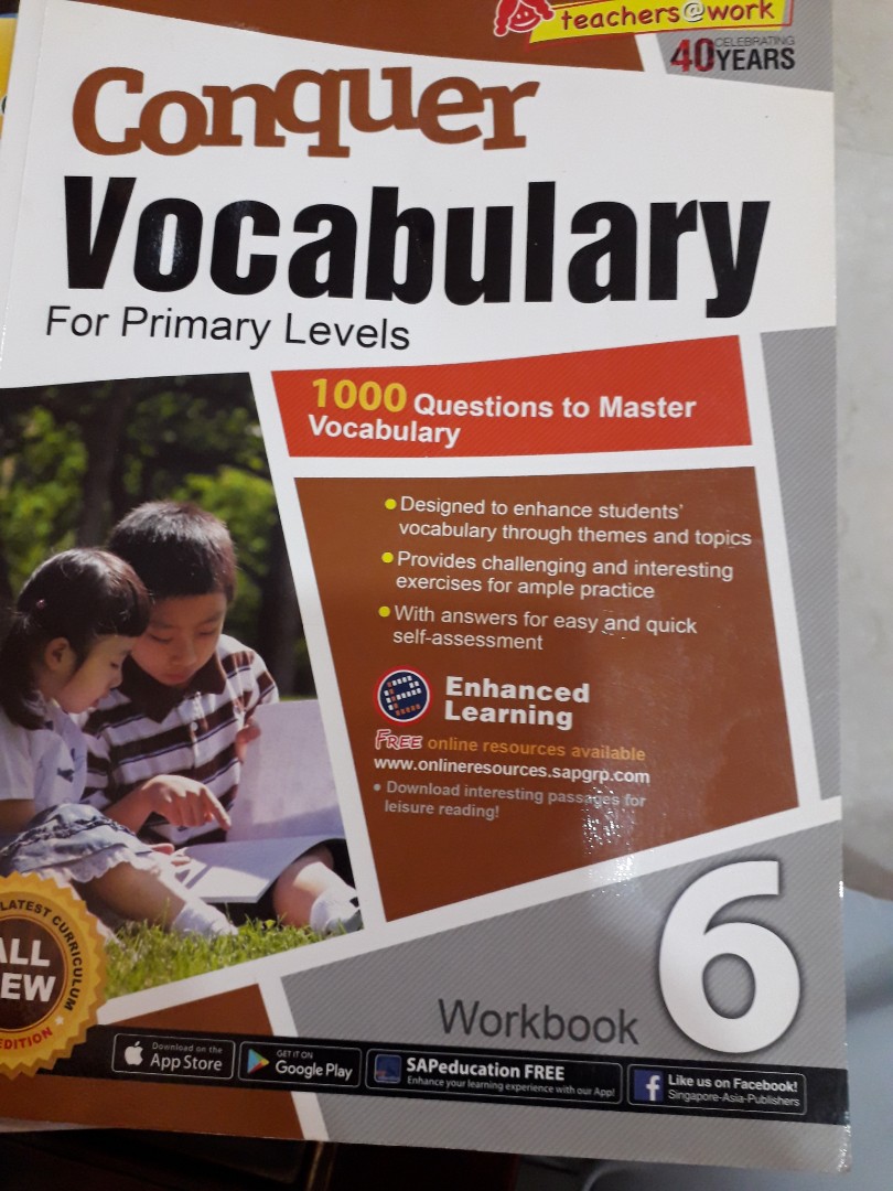 SAP Conquer Vocabulary For Primary Levels 6, Hobbies & Toys, Books ...