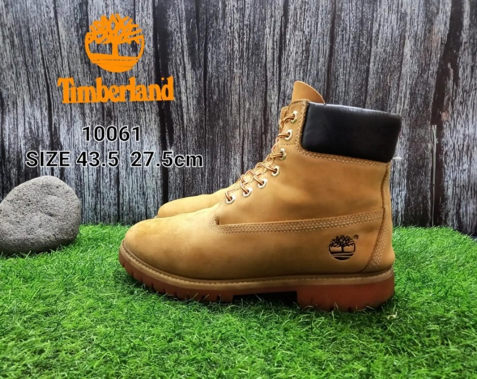 Timberland Boots 10061 6 Inch Wheat Nubuck size 43.5, Fesyen Pria