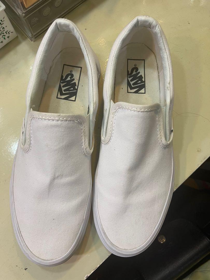 Used white slip on vans sale