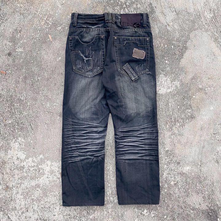 VINTAGE JEANS FADED ENERGIE, Fesyen 