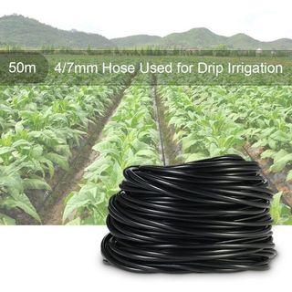 Watering Tubing Hose Pipe Drip Irrigation System 50M 4/7MM