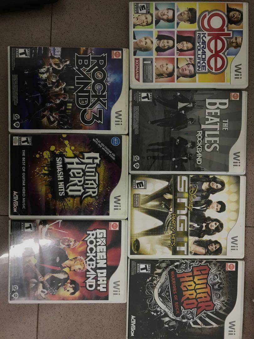 WII Games (Category: Nintendo) located in Paranaque City. Submitted by gonie (Listing ID 1140892170, Image 3). Description: 250 each Guitar Hero warriors of rock -sold The Beatles Rockband Greenday Rockband -sold Rockband 3 -sold Guitar Hero Smash Hits -sold Disney Sing It party hits Karaoke Revolution Glee WiiFit Plus ExerBeat 2k Sports Major League Baseball 2k9 Just Dance 3 Just Dance 4 Chuck E Cheese’s Party Games Sonic and the Secret Rings Ma