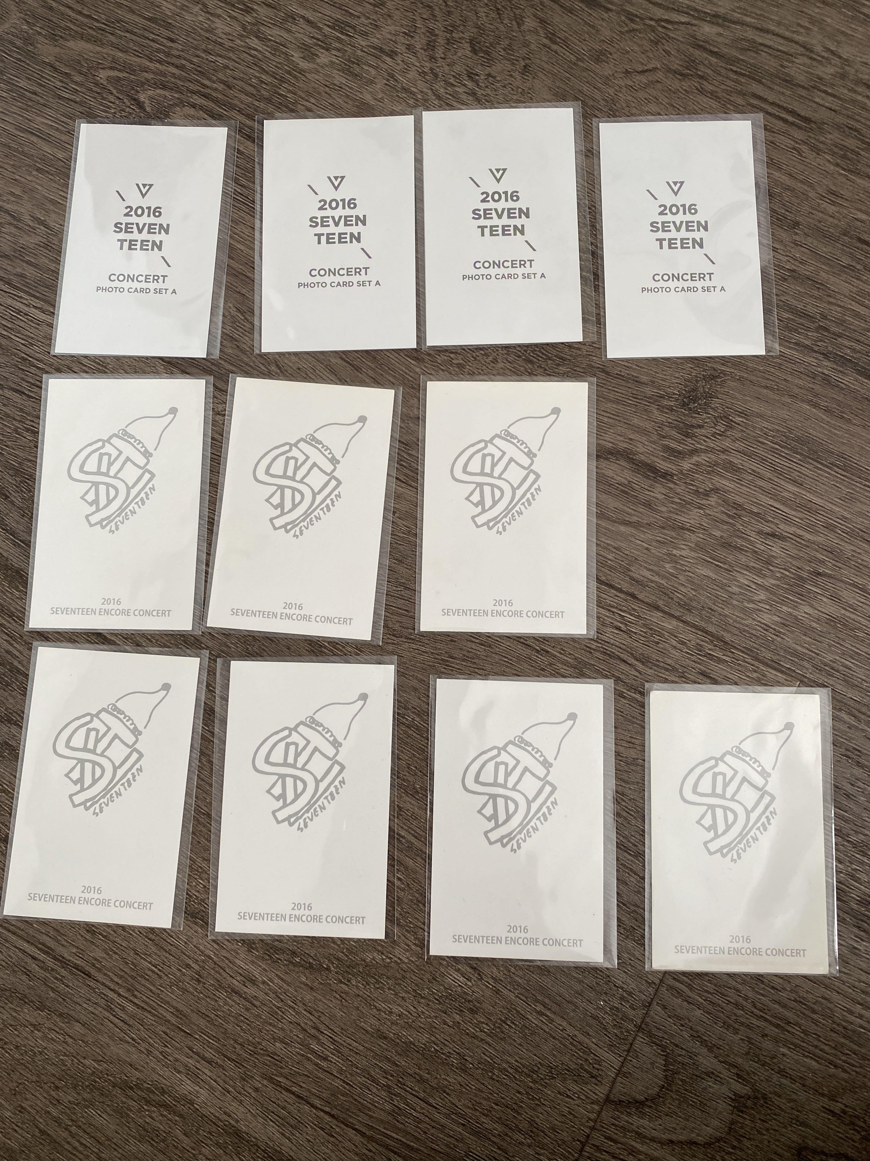 WTS SEVENTEEN SVT CONCERT & DIAMOND EDGE PHOTOCARD PC SET, Hobbies