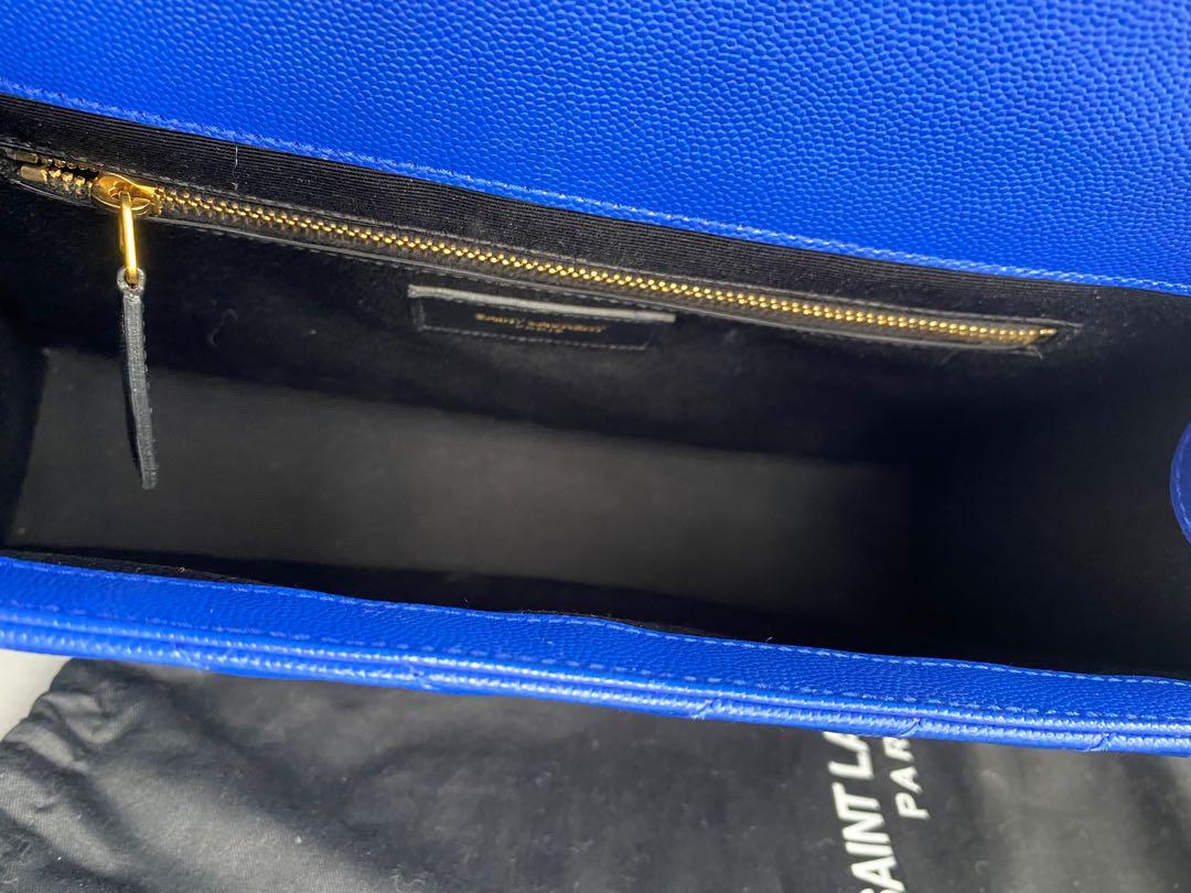 YSL Saint Laurent Blue Caviar Large Envelope Bag – Bagaholic