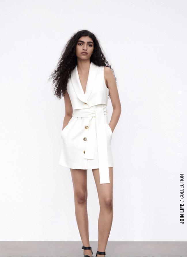 Zara Oyster Waistcoat dress, Women's 