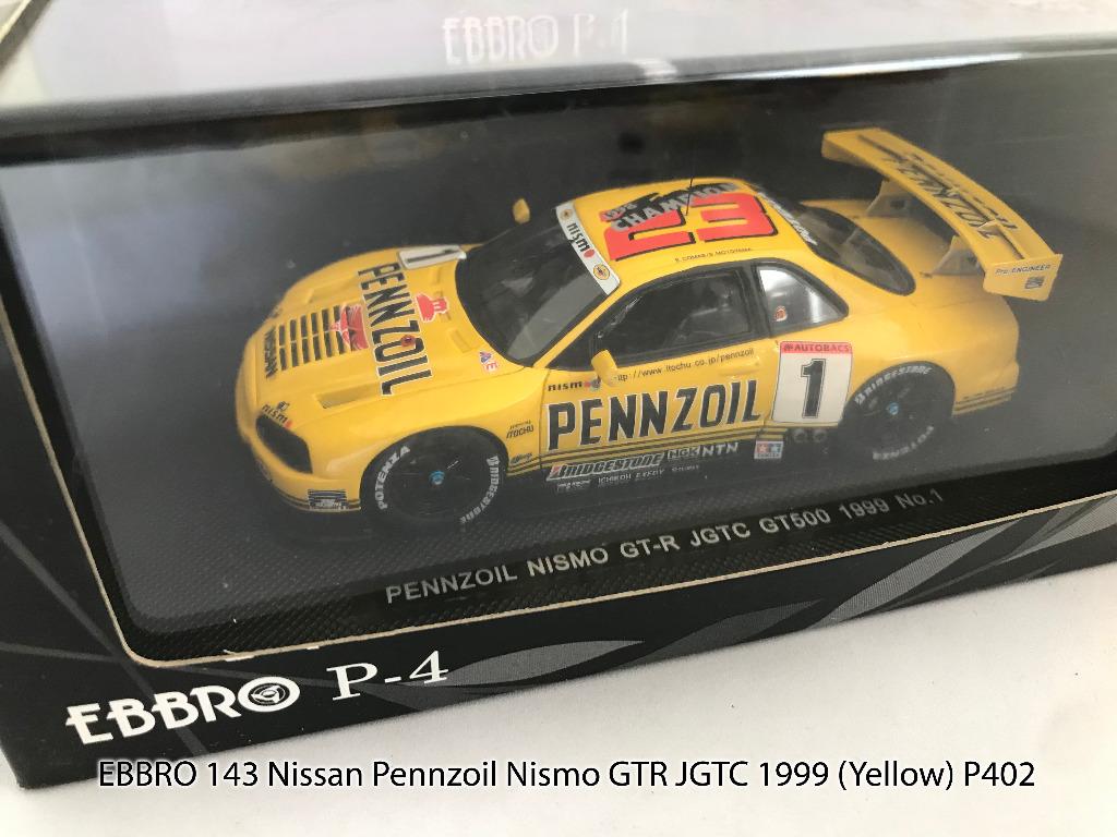 0604 EBBRO 1:43 Nissan Pennzoil Nismo GTR JGTC 1999 (Yellow) P402