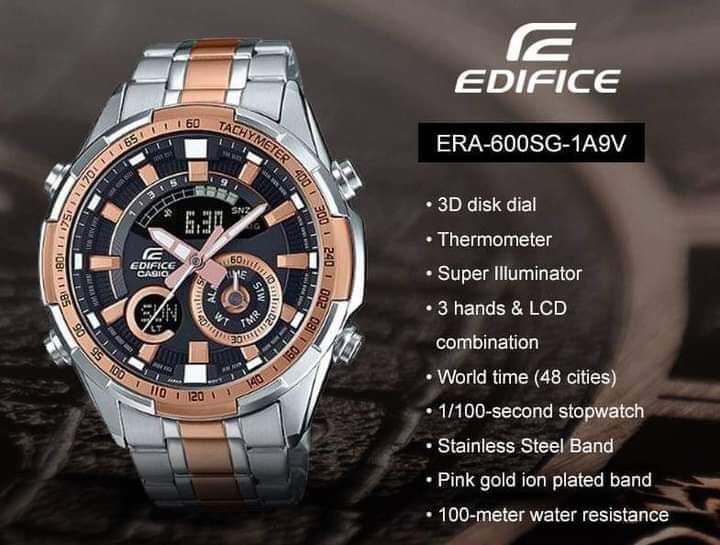 101 ORIGINAL Casio Edifice Era 600sg 1a9v Men s Fashion Watches Accessories Watches on Carousell