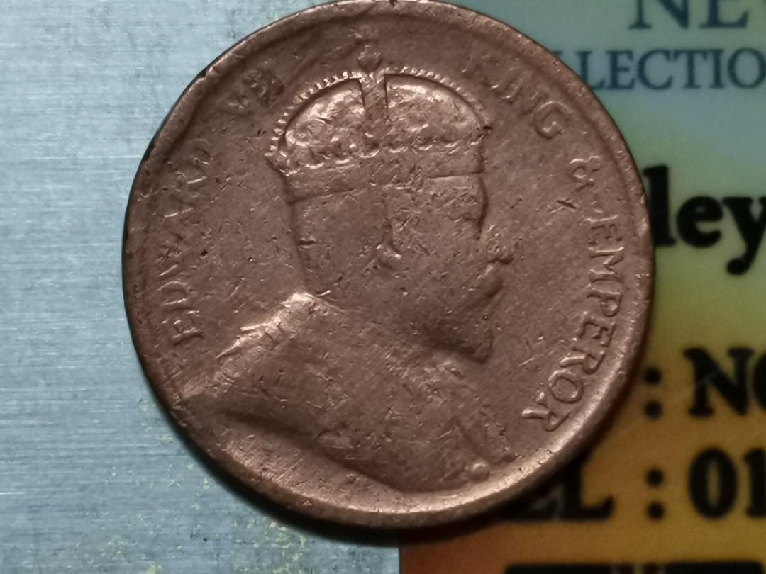 1903 1 Cent Straits Settlements King Edward VII Coin, Hobbies