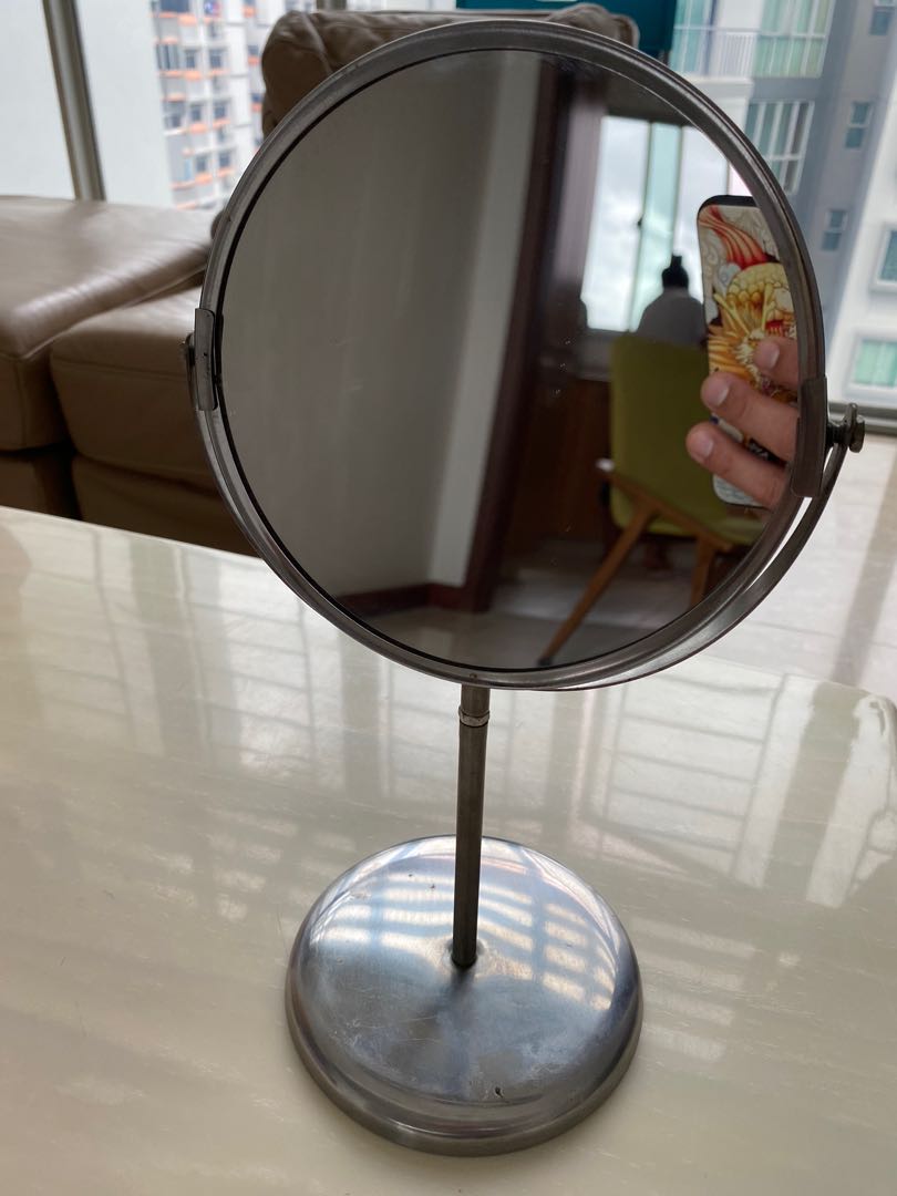 2 sided makeup mirror stand from Ikea, Furniture & Home Living