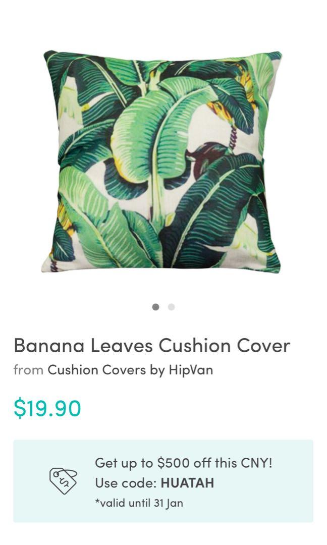 banana leaf pillow cover